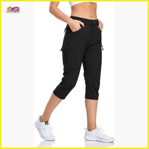 Quick Dry Hiking Capris Cargo Pants Water Resistant UPF 50 Outdoor Adventure